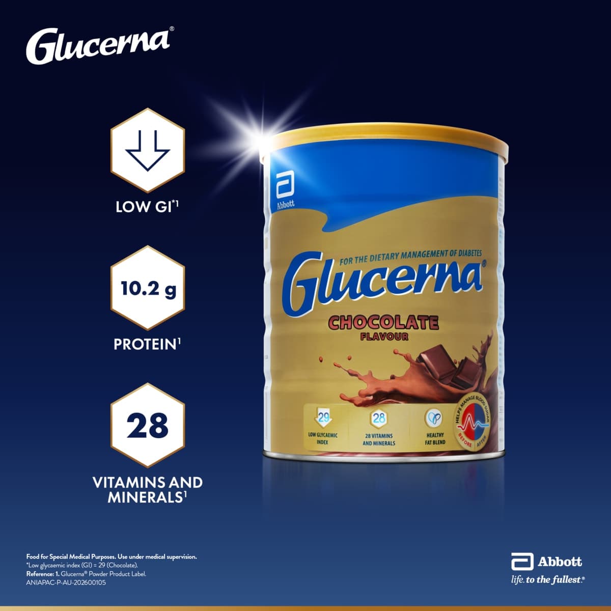 Thumbnail Glucerna Shake Chocolate Flavour 850g