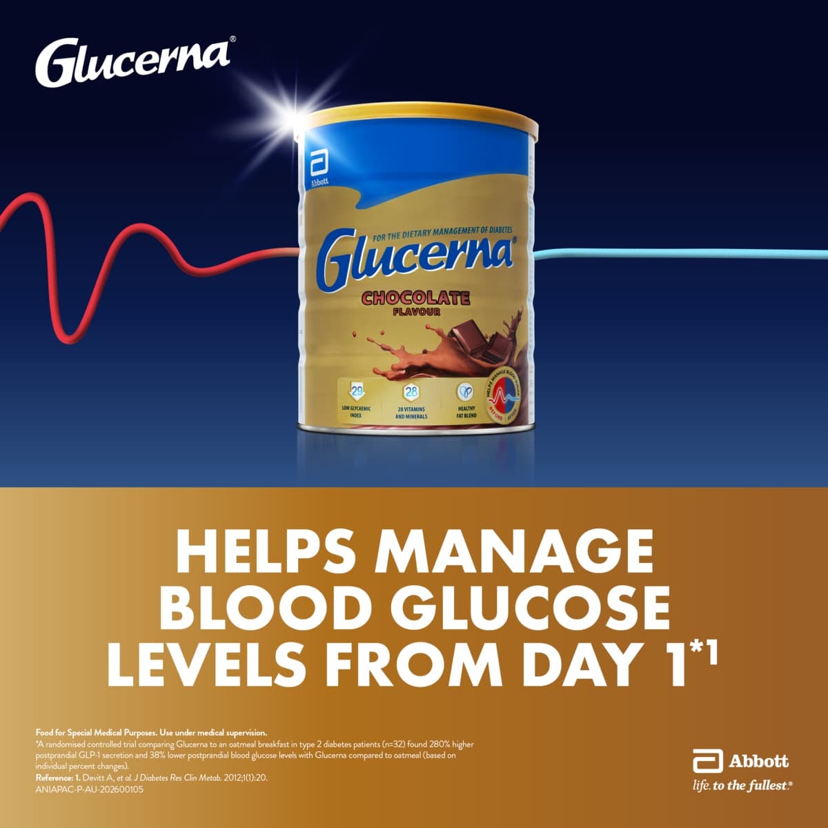 Thumbnail Glucerna Shake Chocolate Flavour 850g