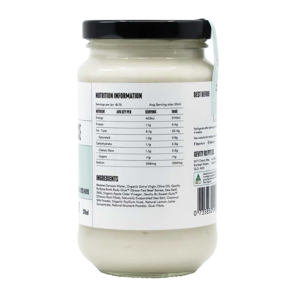 Thumbnail Gevity Rx Bone Broth Sauce Great Guts Mayo 375ml