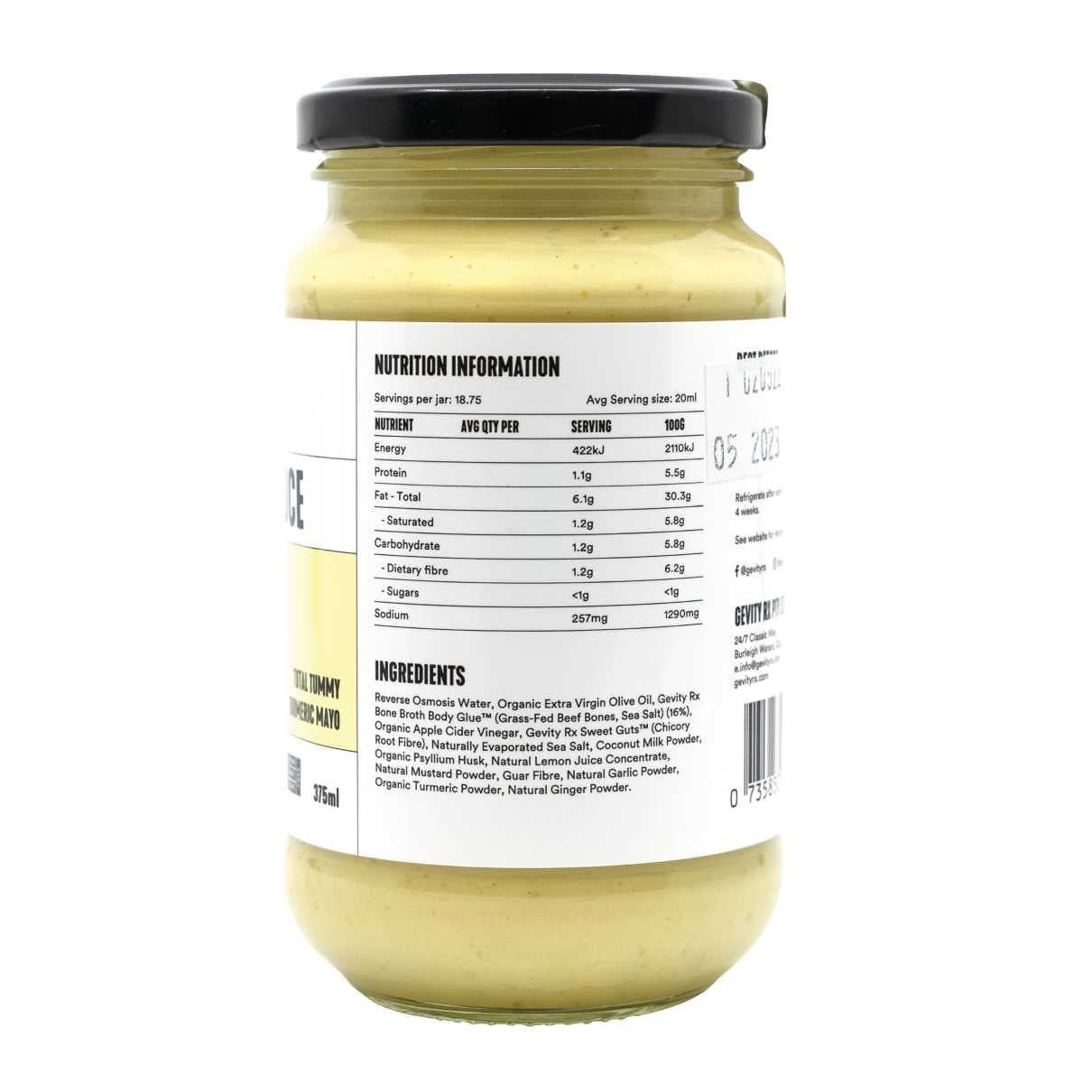Thumbnail Gevity Rx Bone Broth Sauce Total Tummy Turmeric Mayo 375ml