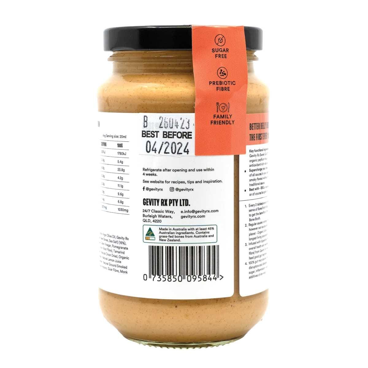 Thumbnail Gevity Rx Bone Broth Sauce Better Belly BBQ 375ml