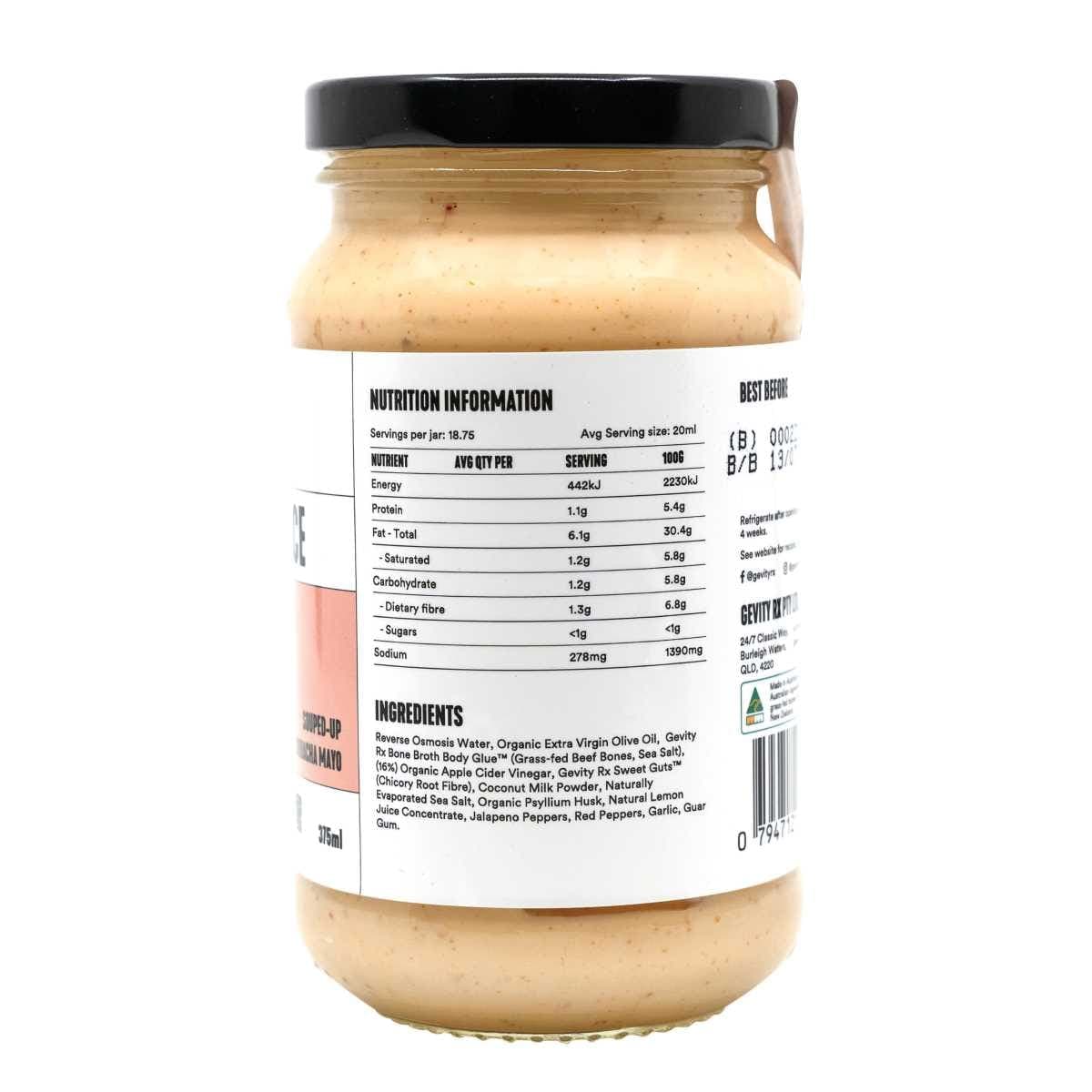 Thumbnail Gevity Rx Bone Broth Sauce Sriracha Mayo 375ml