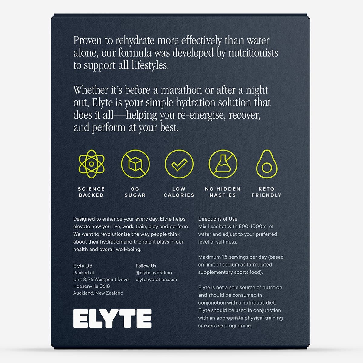 Thumbnail Elyte Hydration Powder Electrolyte Drink Citrus 12 Pack