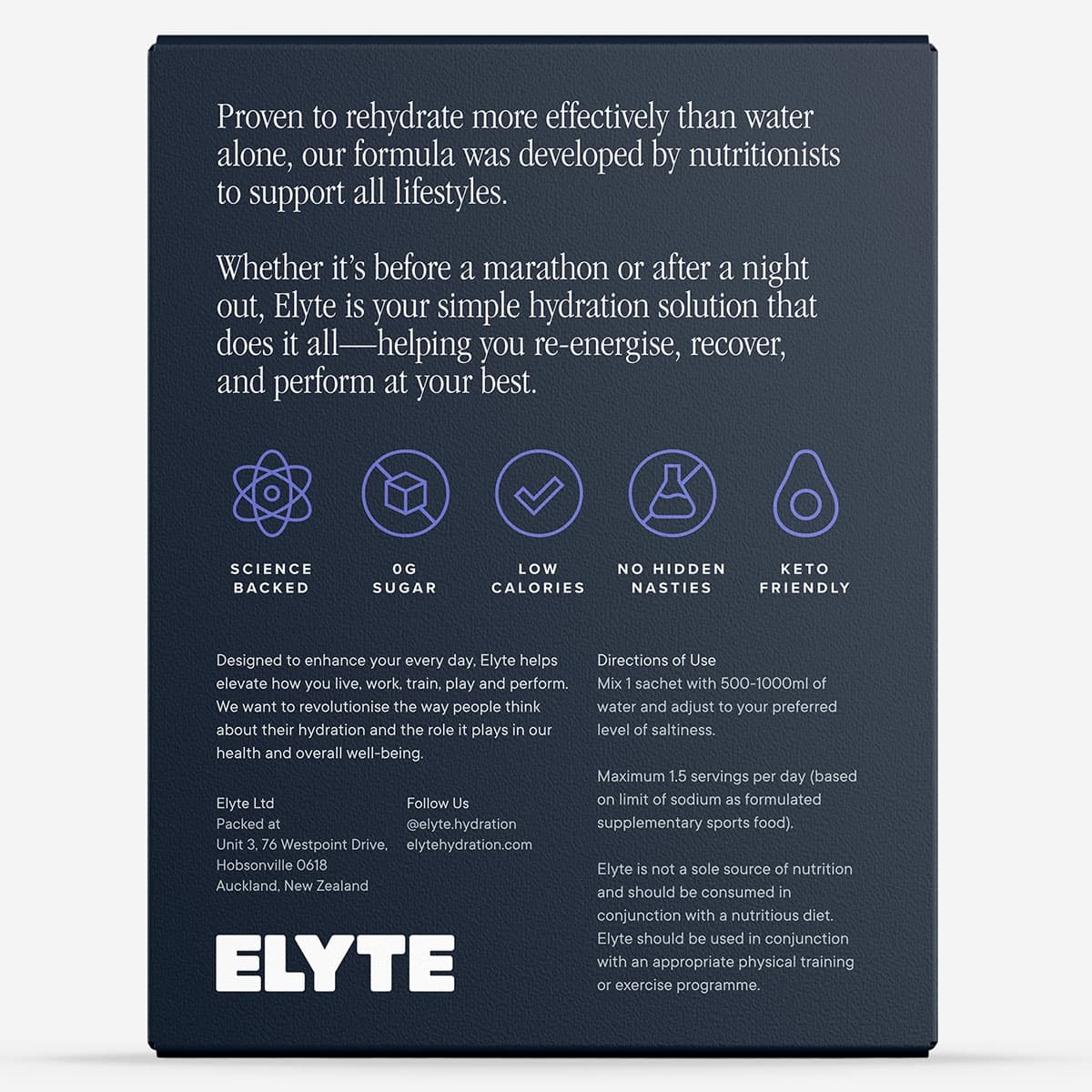 Thumbnail Elyte Hydration Powder Electrolyte Drink Wildberry 12 Pack