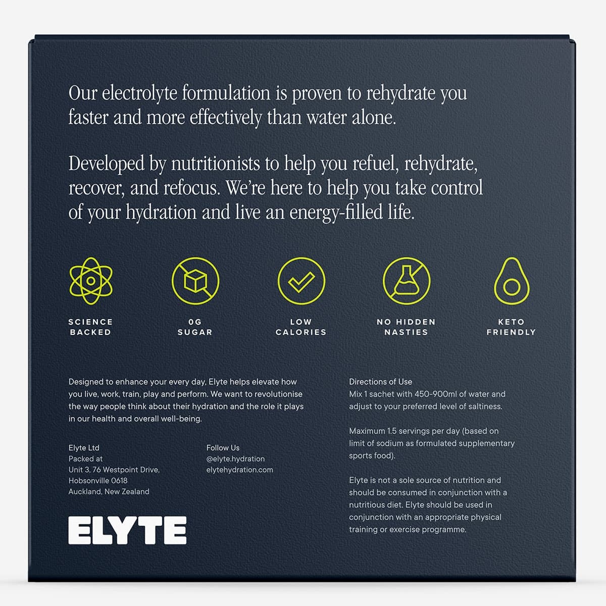 Thumbnail Elyte Hydration Powder Electrolyte Drink Citrus 30 Pack