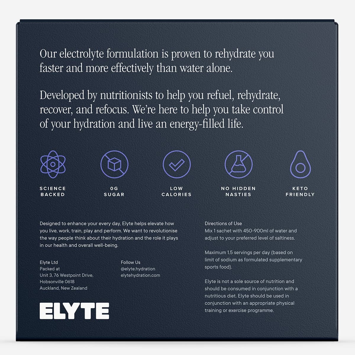Thumbnail Elyte Hydration Powder Electrolyte Drink Wildberry 30 Pack