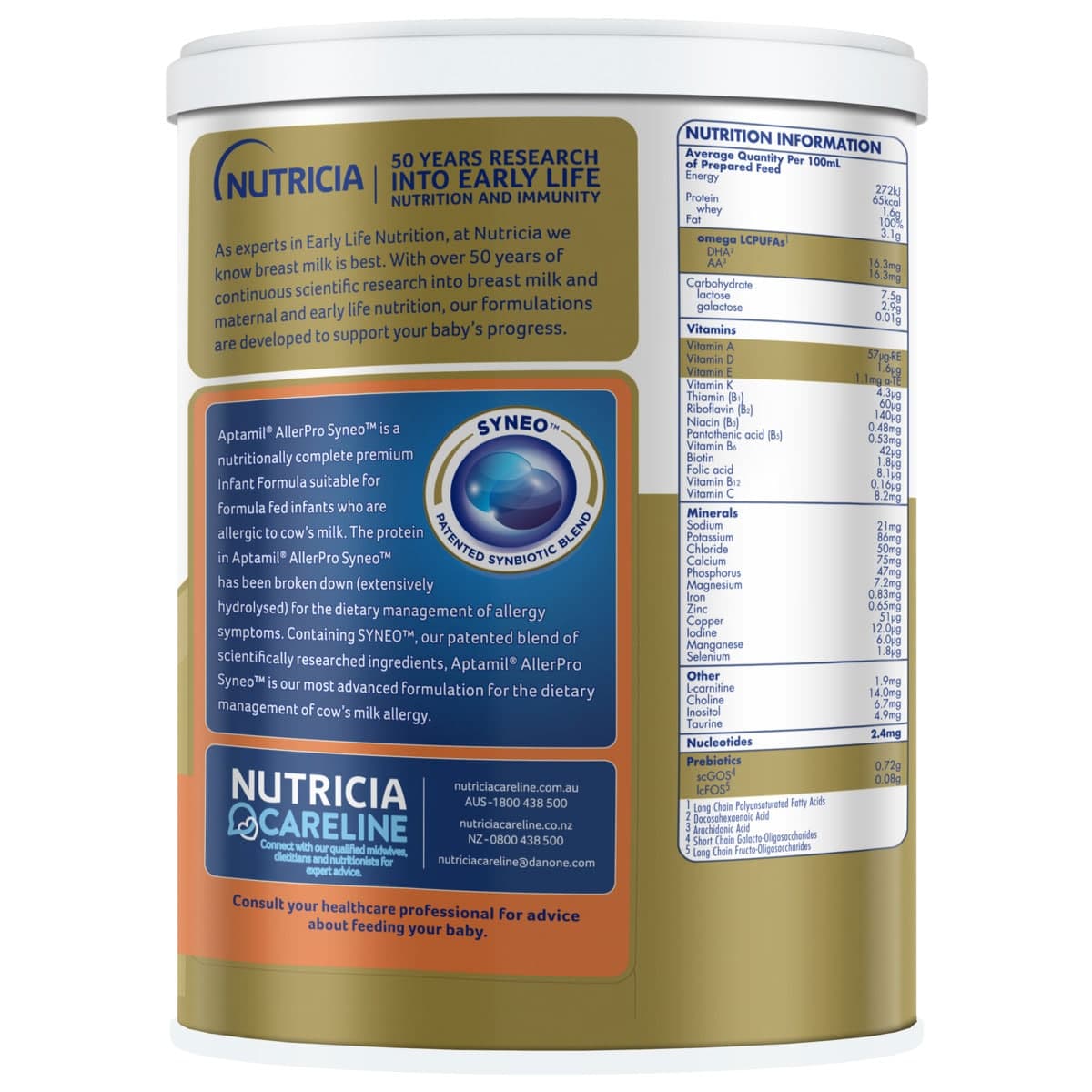 Thumbnail Aptamil AllerPro Syneo Allergy Premium Infant Formula Stage 1 900g