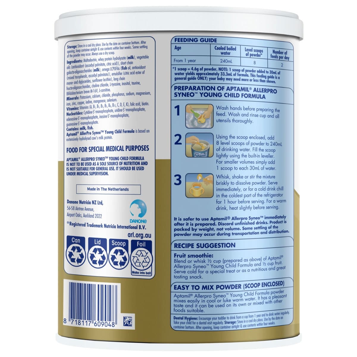 Thumbnail Aptamil AllerPro Syneo Allergy Premium Toddler Milk Drink Stage 3 900g
