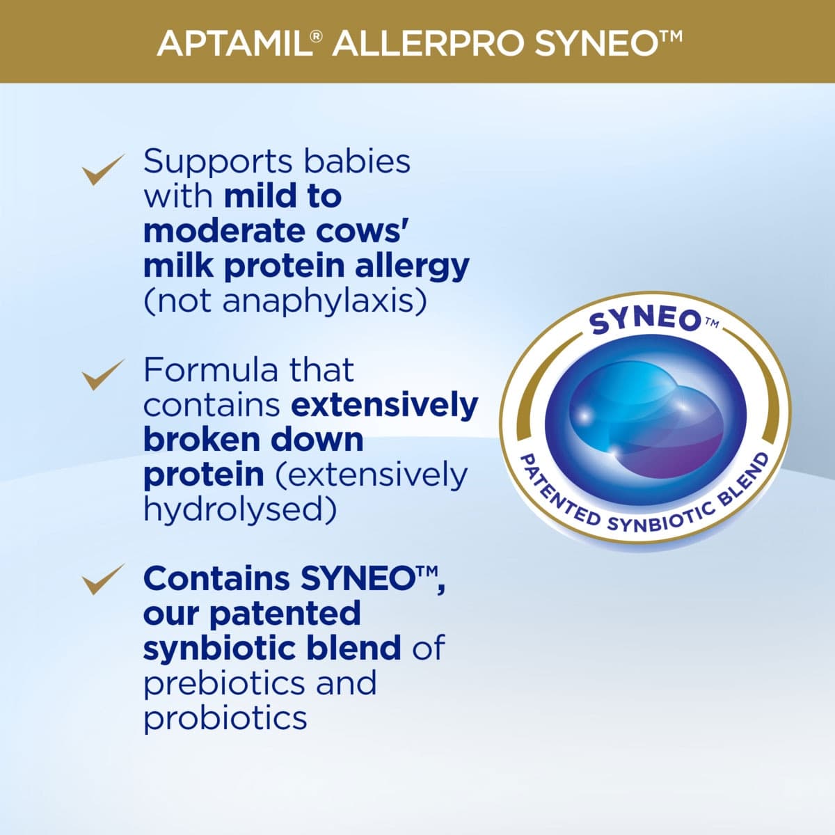 Thumbnail Aptamil AllerPro Syneo Allergy Premium Toddler Milk Drink Stage 3 900g