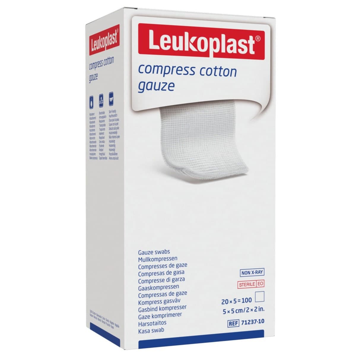 Thumbnail Leukoplast Compress Cotton Gauze 5x5cm - 100 Pack