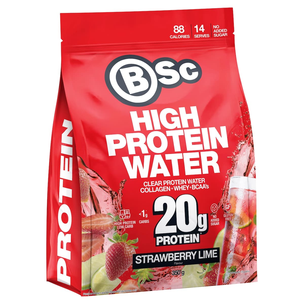 Thumbnail BSc High Protein Water Strawberry Lime 350g