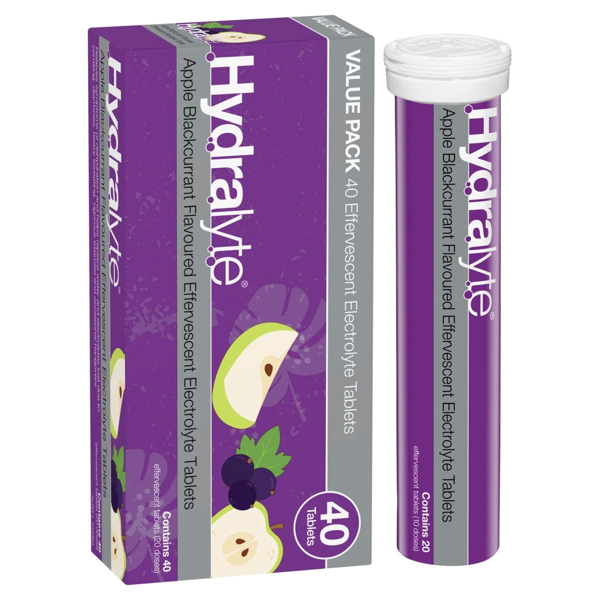 Thumbnail Hydralyte Effervescent Electrolyte Tablets Apple Blackcurrant 40 Pack
