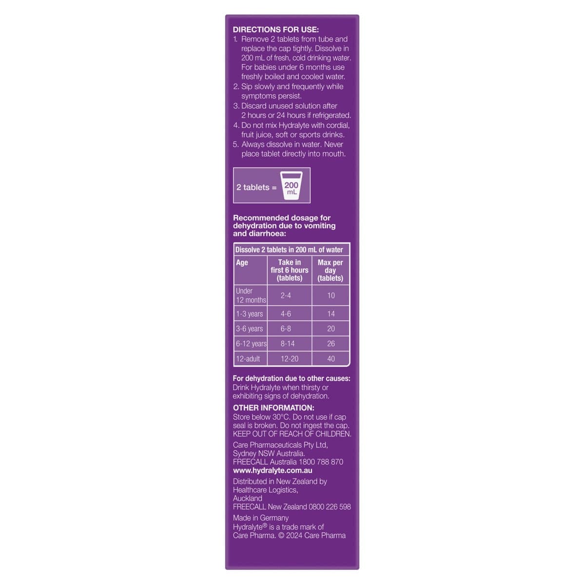Thumbnail Hydralyte Effervescent Electrolyte Tablets Apple Blackcurrant 20 Pack