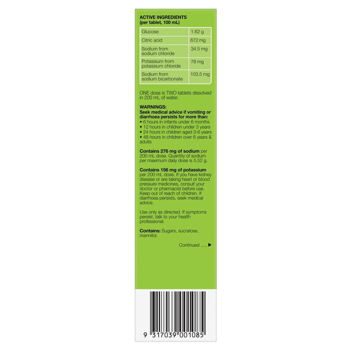 Thumbnail Hydralyte Effervescent Electrolyte Tablets Lemon Lime 20 Pack