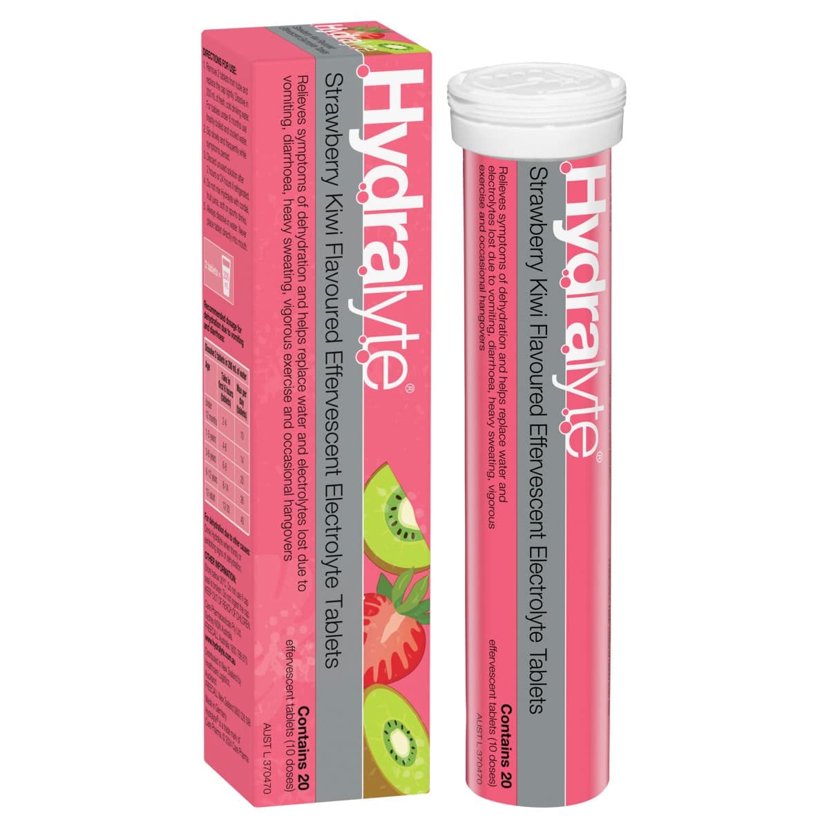 Thumbnail Hydralyte Effervescent Electrolyte Tablets Strawberry Kiwi 20 Pack