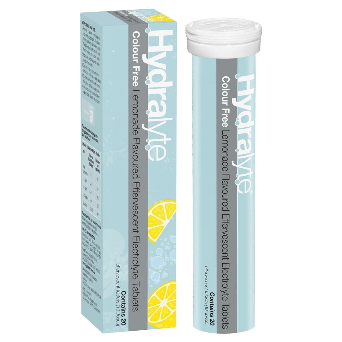 Thumbnail Hydralyte Effervescent Electrolyte Tablets Colour Free Lemonade 20 Pack