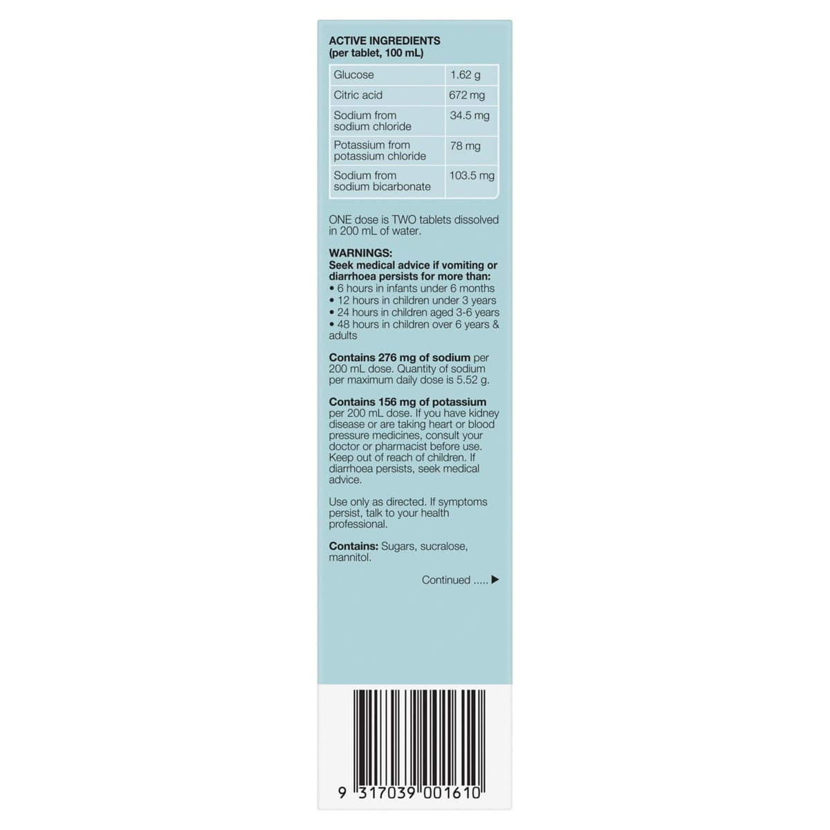 Thumbnail Hydralyte Effervescent Electrolyte Tablets Colour Free Lemonade 20 Pack