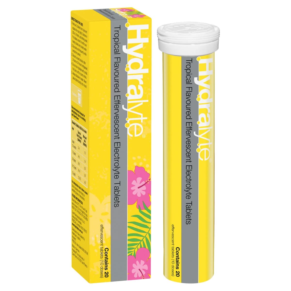 Thumbnail Hydralyte Effervescent Electrolyte Tablets Tropical 20 Pack
