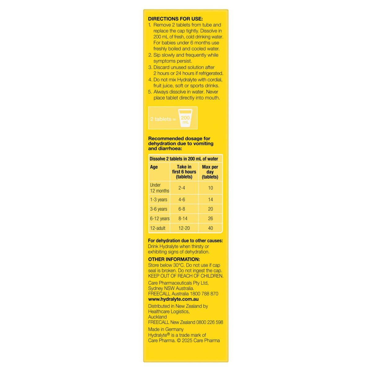 Thumbnail Hydralyte Effervescent Electrolyte Tablets Tropical 20 Pack