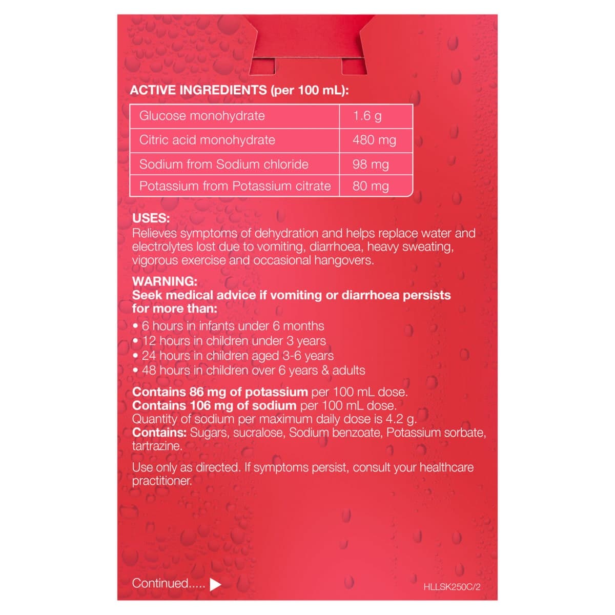 Thumbnail Hydralyte Ready to Use Electrolyte Solution Strawberry Kiwi 4 x 250ml