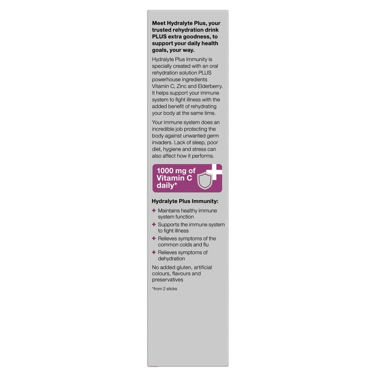 Thumbnail Hydralyte Plus Immunity Powder Sticks 10 Pack