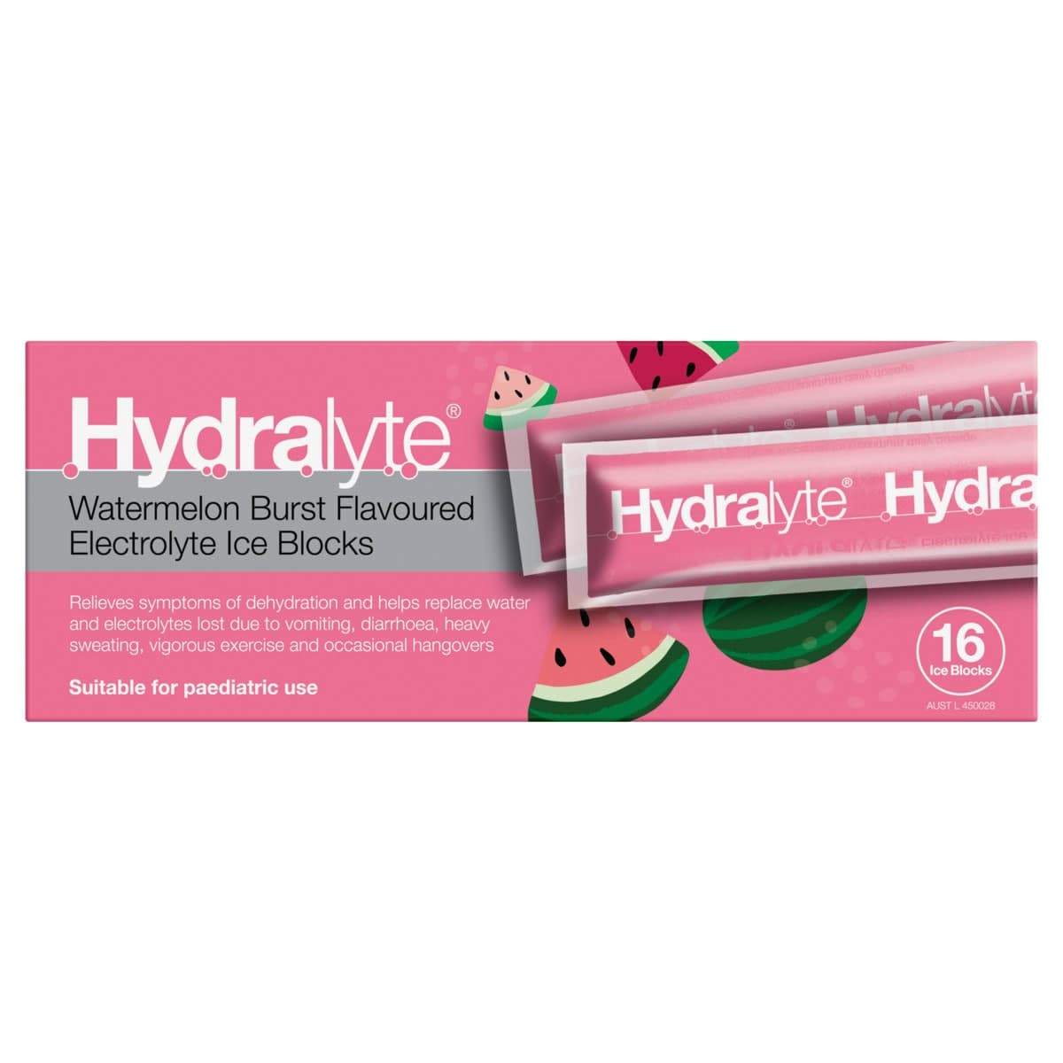 Thumbnail Hydralyte Electrolyte Ice Blocks Watermelon Burst 16 Pack