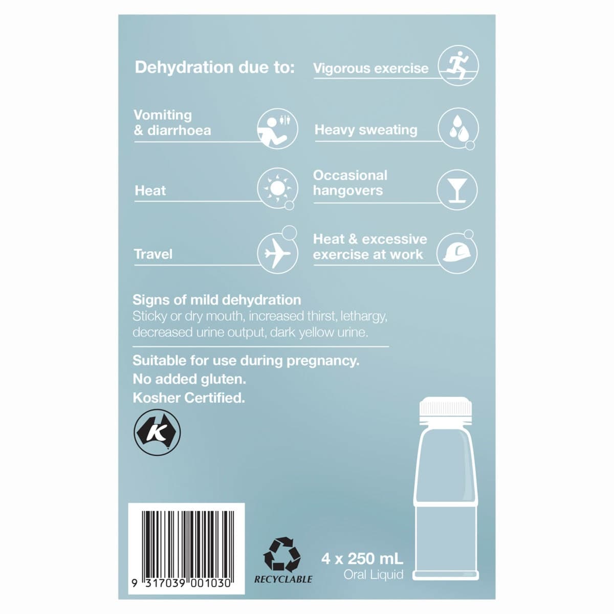 Thumbnail Hydralyte Electrolyte Solution Colour Free Lemonade 4 x 250ml