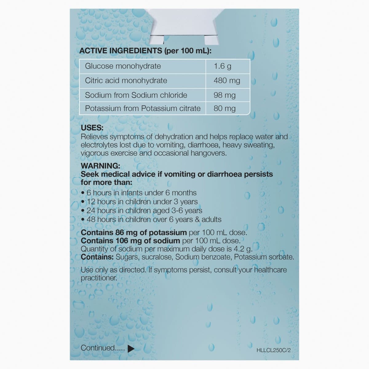 Thumbnail Hydralyte Electrolyte Solution Colour Free Lemonade 4 x 250ml