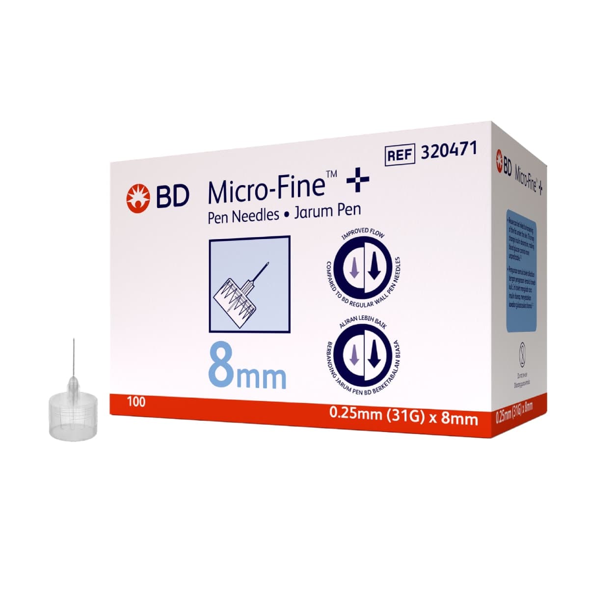 Thumbnail BD Microfine+ Pen Needles 31G x 8mm 100 Needles