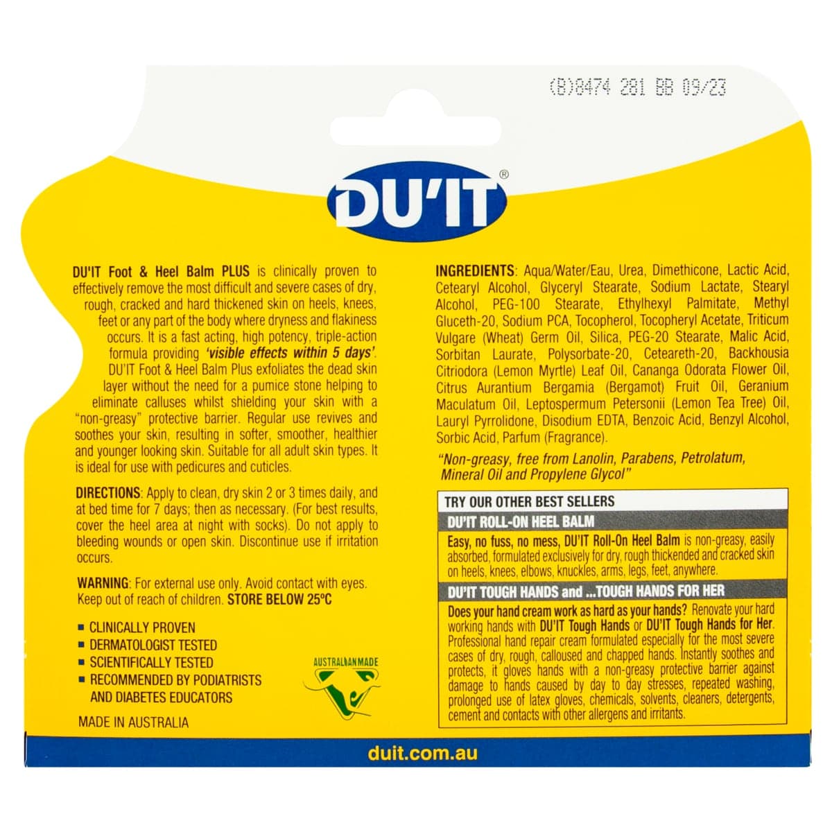 Thumbnail Duit Foot & Heel Balm Plus Foot Cream 50ml
