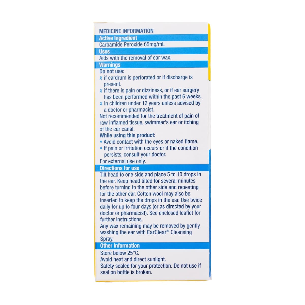 Thumbnail EarClear Ear Wax Removal Drops 12ml