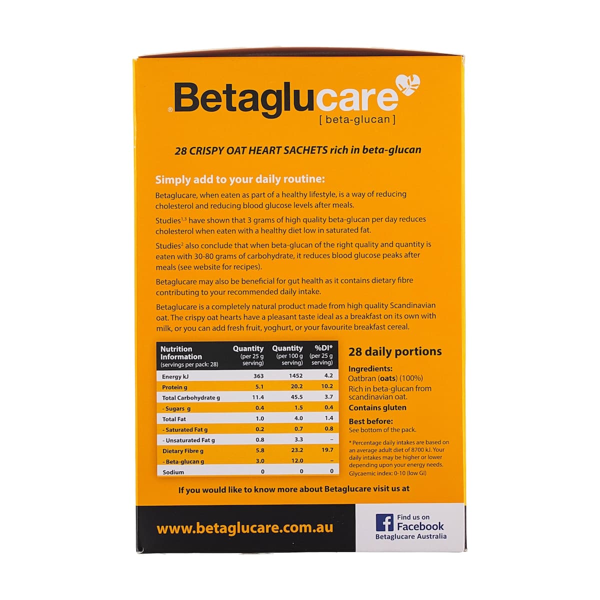 Thumbnail Betaglucare Oat Hearts Sachets 28 x 25g