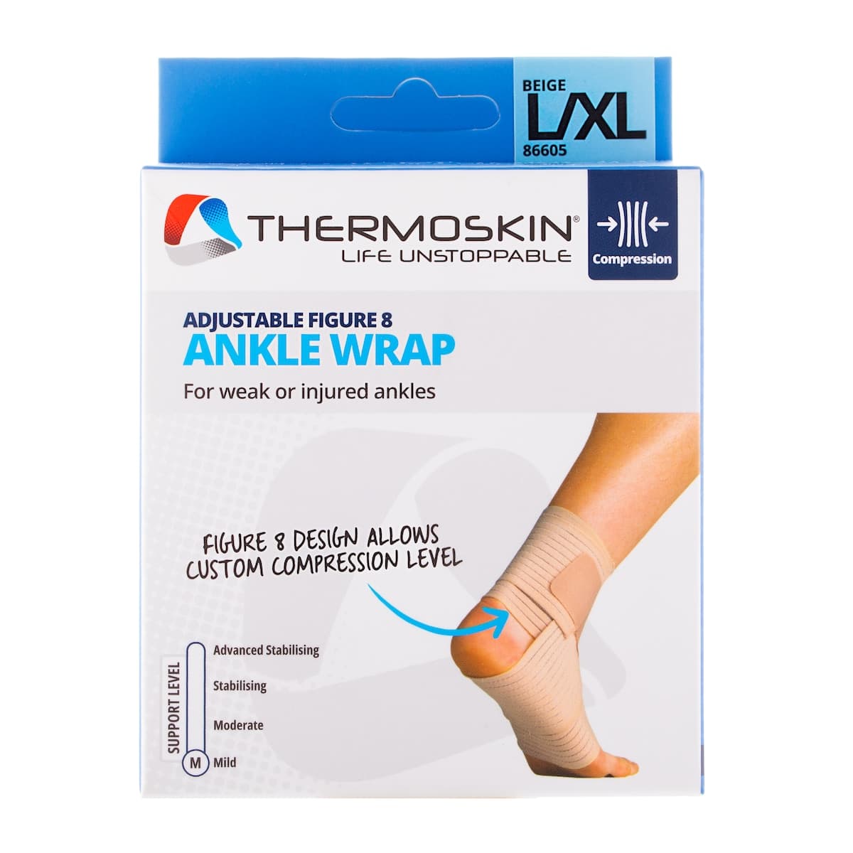 Thumbnail Thermoskin Adjustable Figure 8 Ankle Wrap L/XL