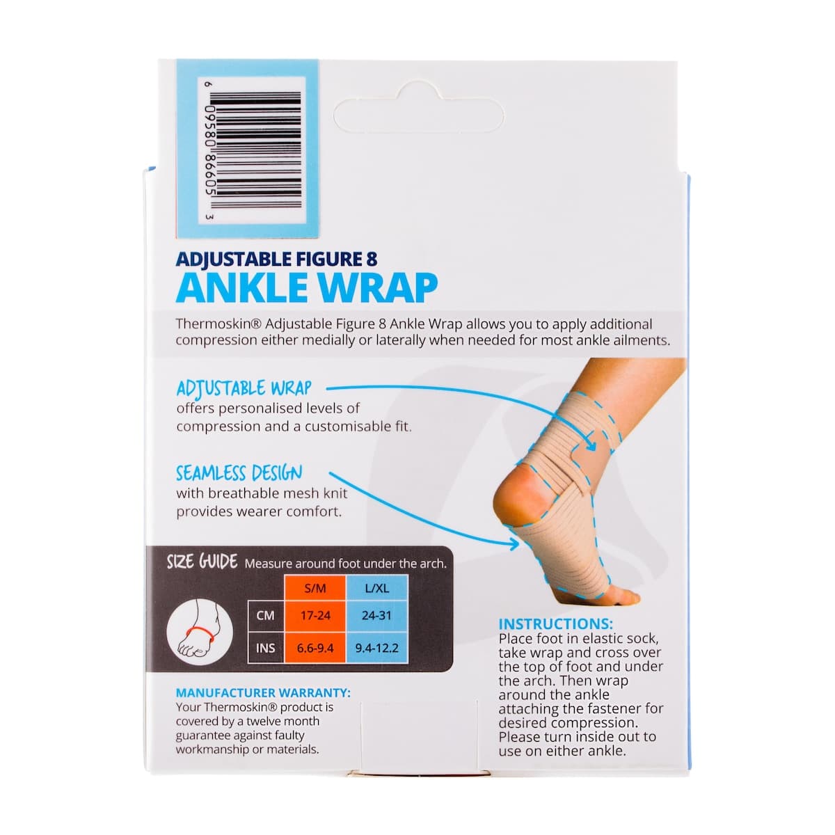 Thumbnail Thermoskin Adjustable Figure 8 Ankle Wrap L/XL
