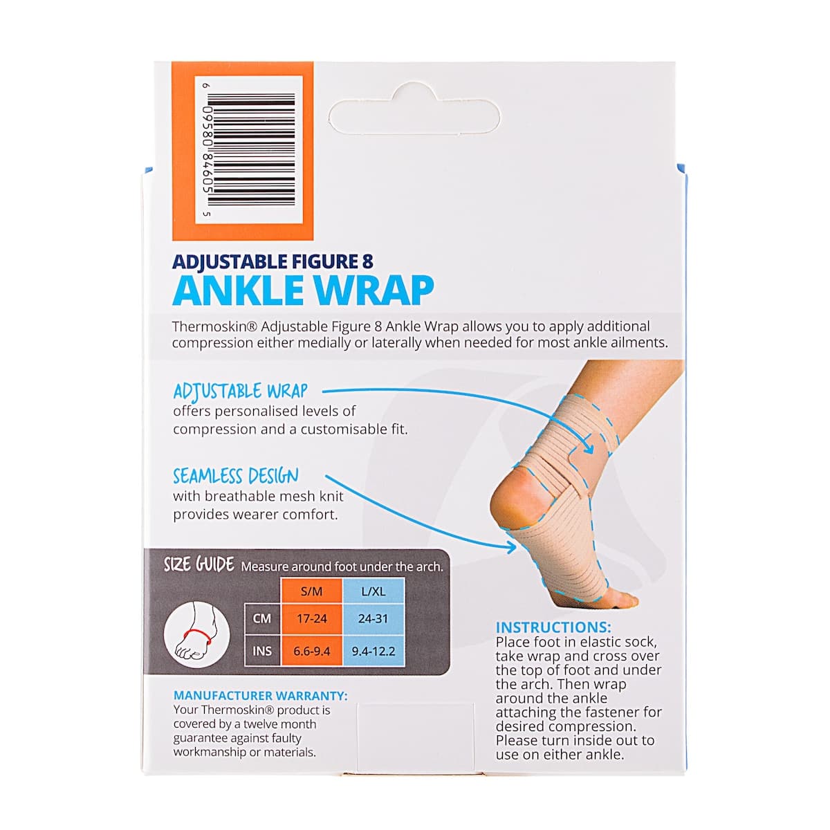 Thumbnail Thermoskin Adjustable Figure 8 Ankle Wrap S/M