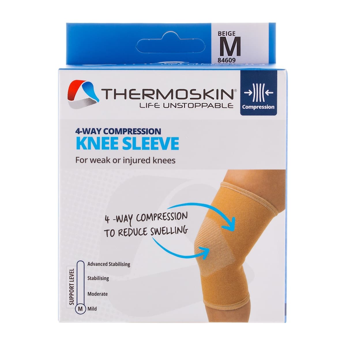 Thumbnail Thermoskin 4-Way Elastic Support Knee Sleeve M
