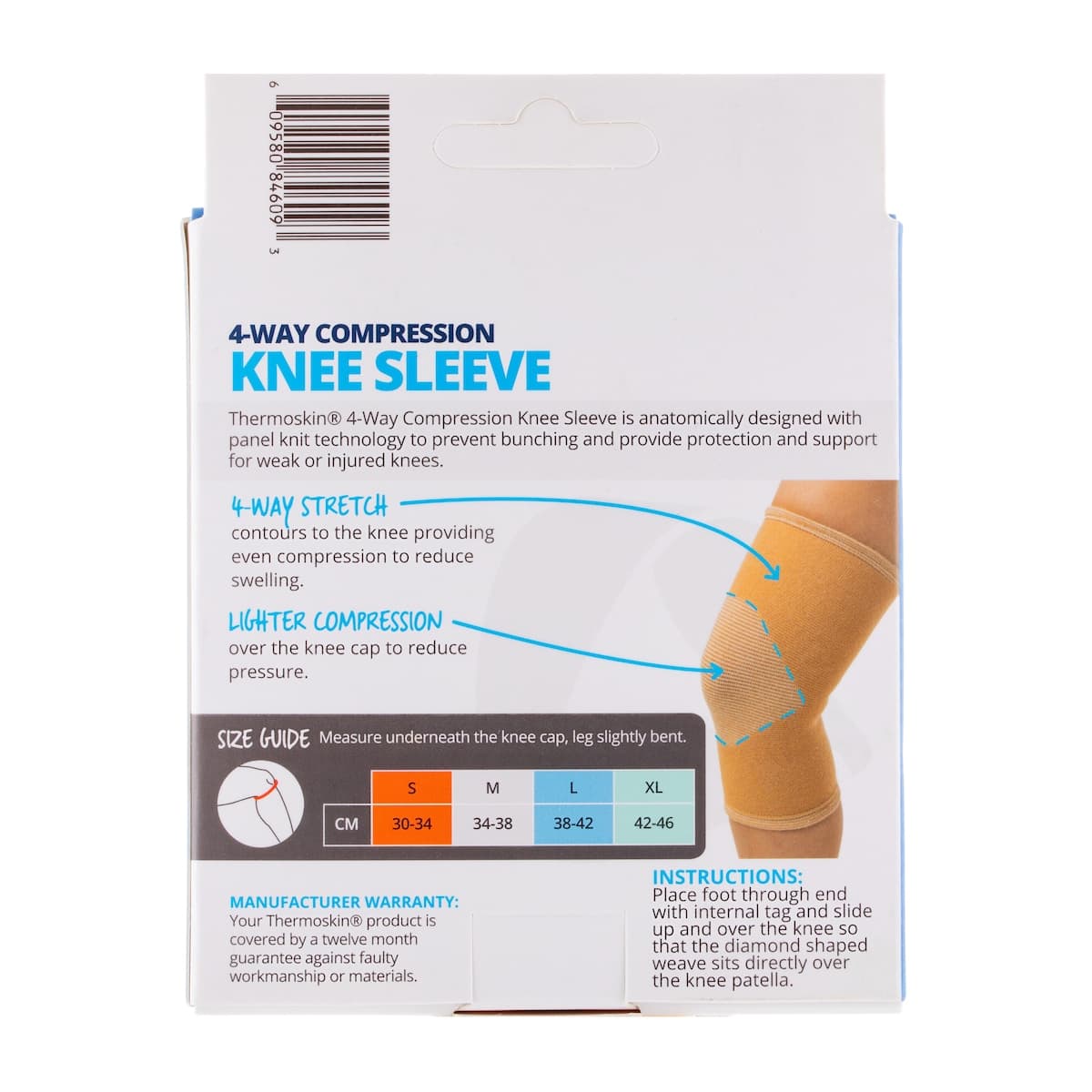 Thumbnail Thermoskin 4-Way Elastic Support Knee Sleeve M
