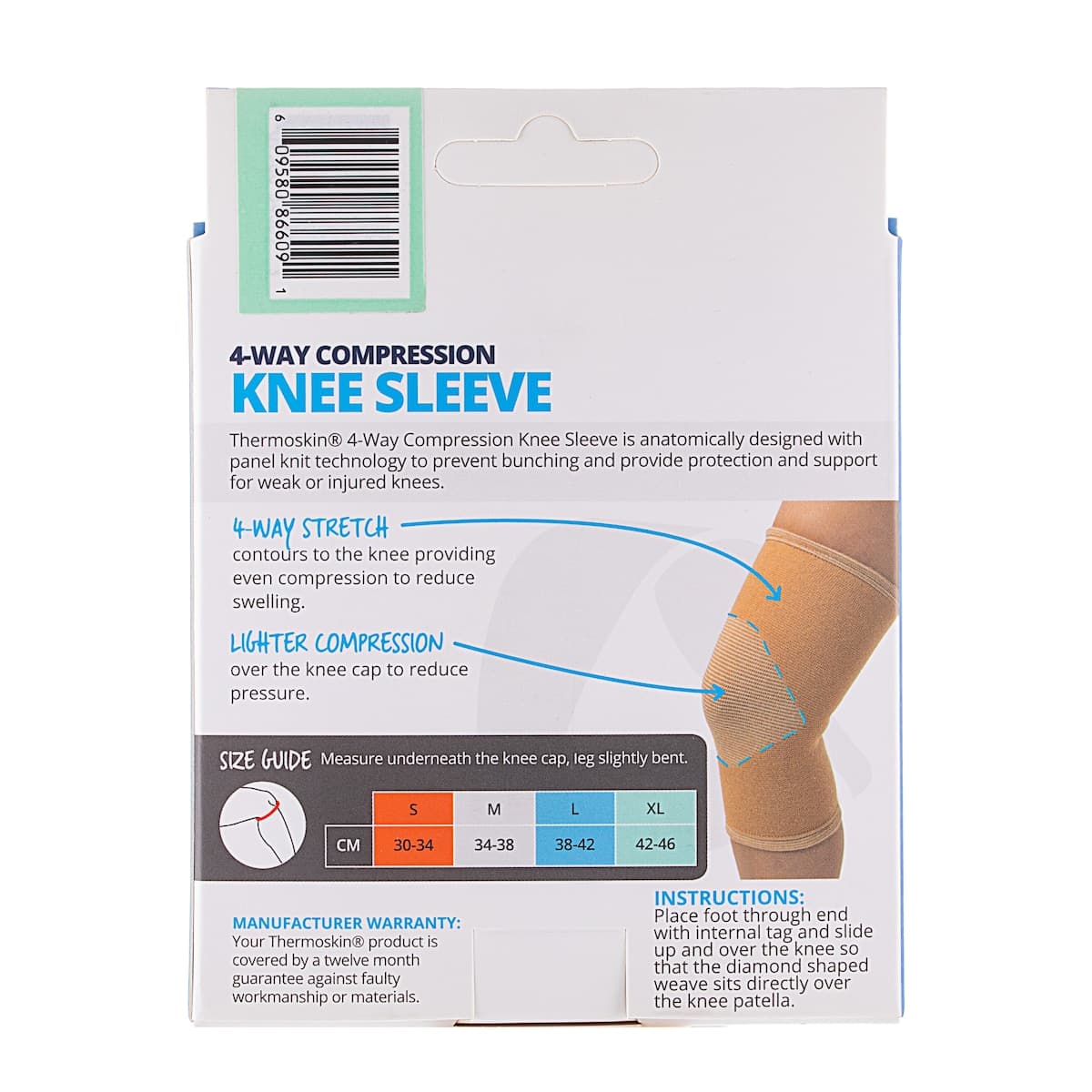 Thumbnail Thermoskin 4-Way Elastic Support Knee Sleeve XL