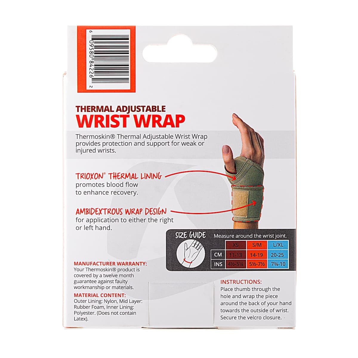 Thumbnail Thermoskin Adjustable Wrist Wrap L/XL