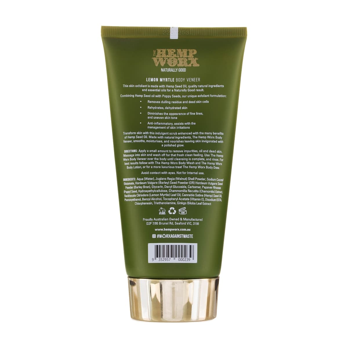 Thumbnail Hemp Worx Lemon Myrtle Body Veneer 150ml
