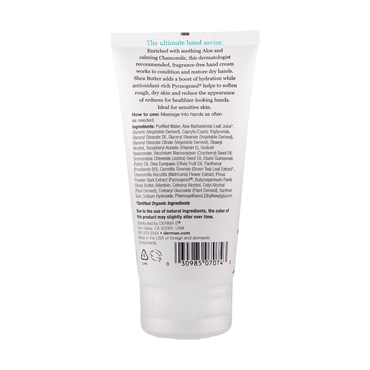 Thumbnail Derma E Vitamin E Fragrance-Free Sensitive Skin Shea Hand Repair Cream 56g