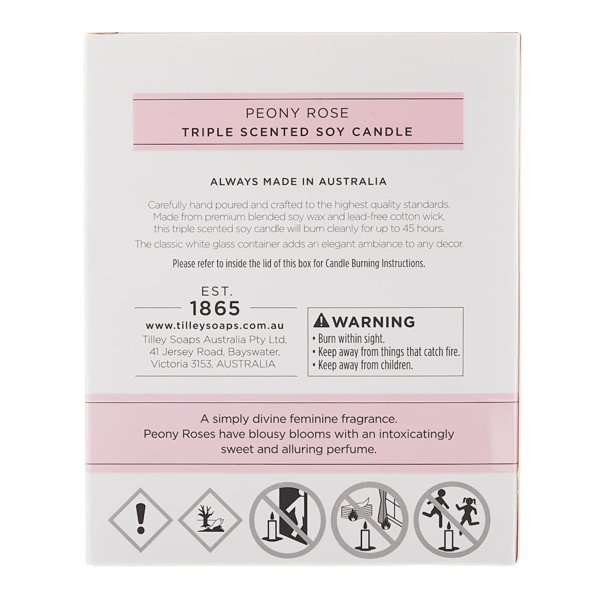 Thumbnail Tilley Scented Soy Candle Peony Rose 240g