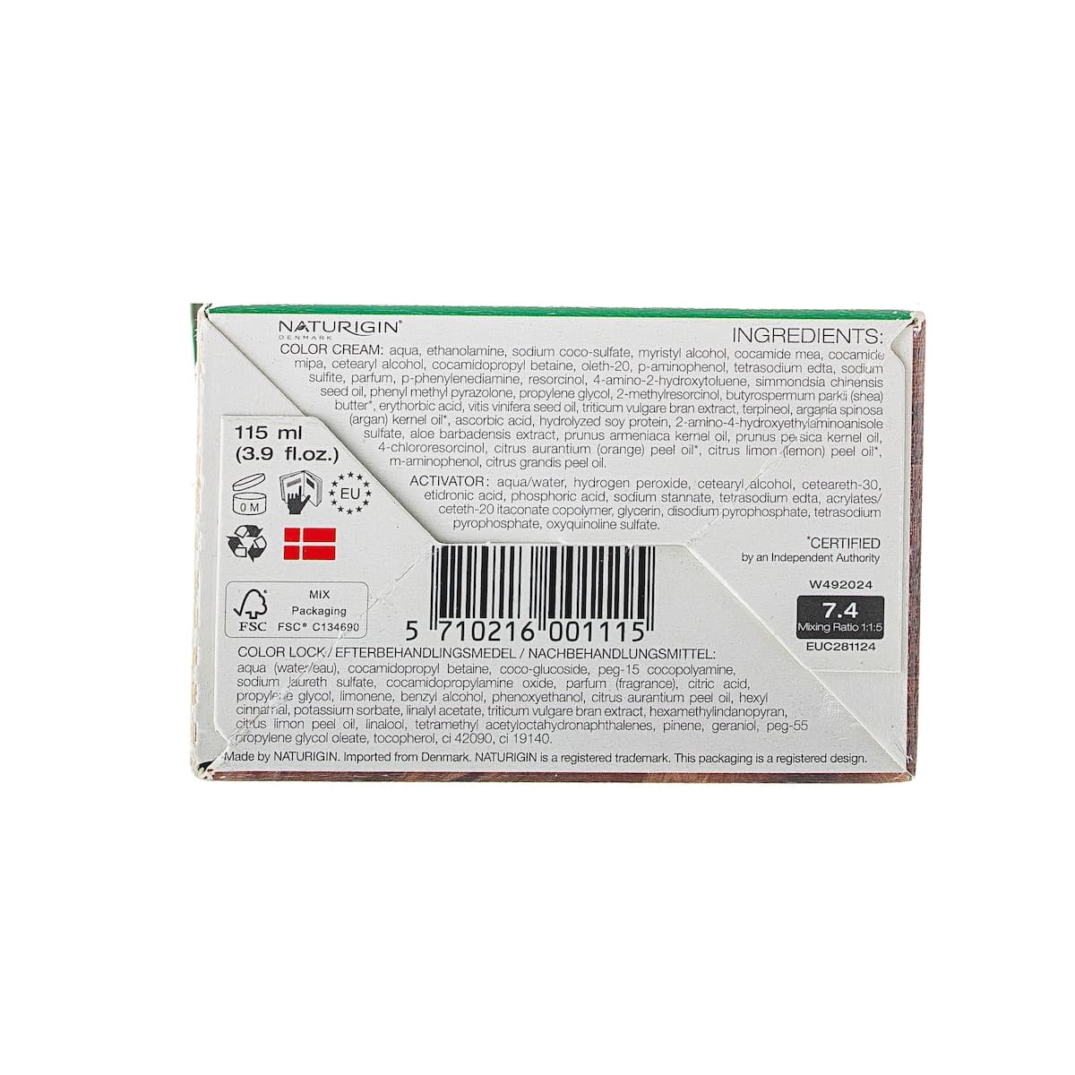 Thumbnail Naturigin 7.4 Medium Blonde Red Natural Permanent Hair Colour
