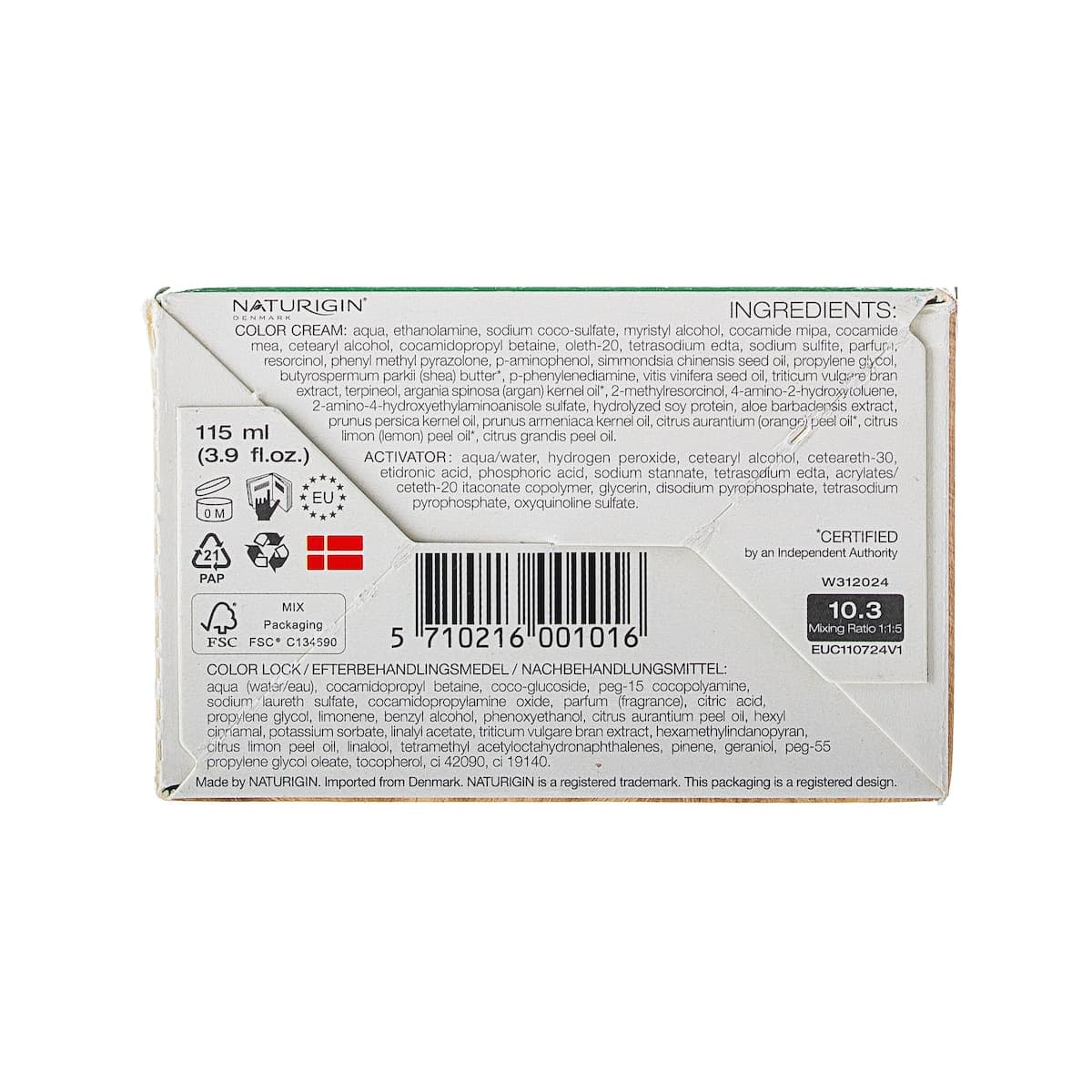 Thumbnail Naturigin 10.3 Golden Beige Blonde Natural Permanent Hair Colour
