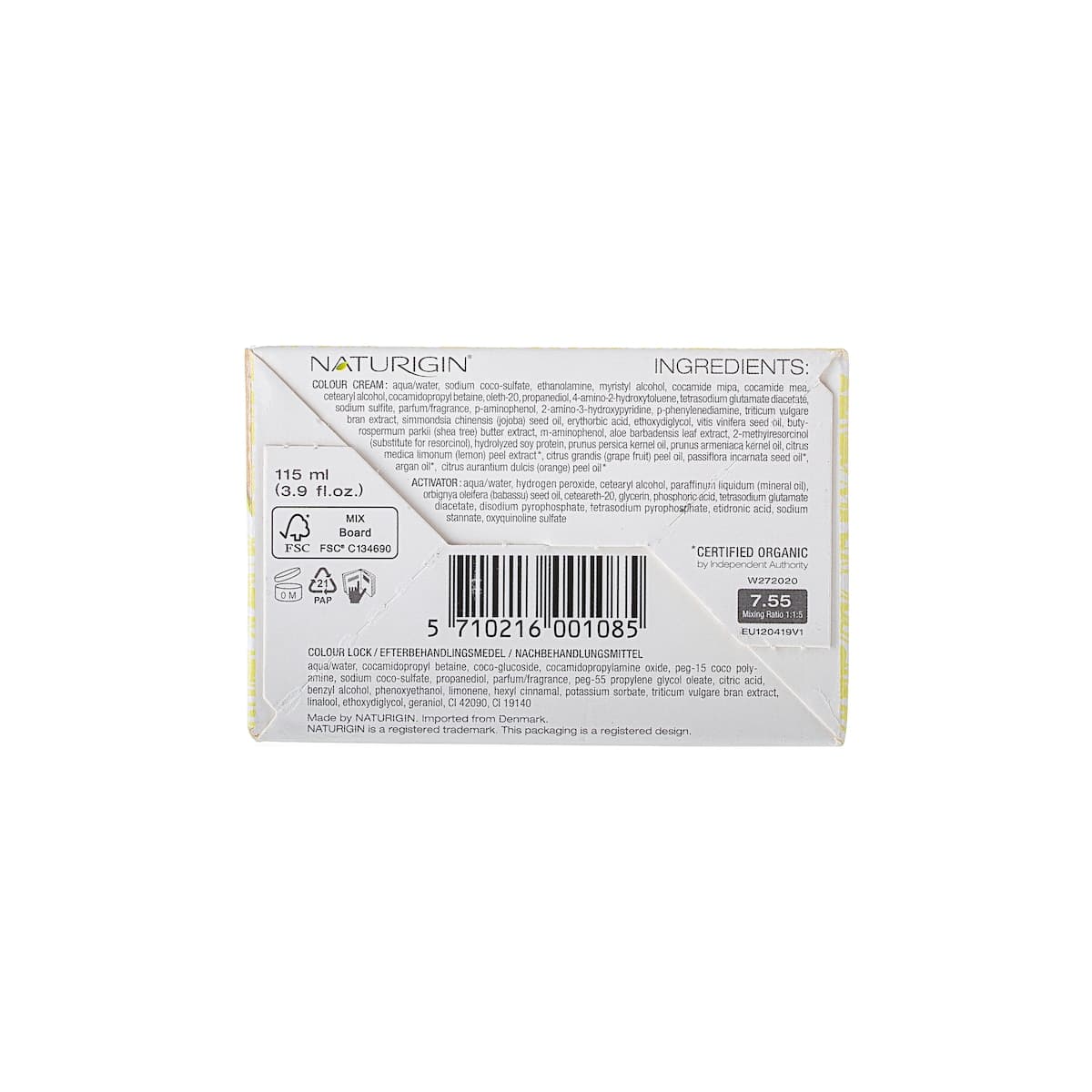 Thumbnail Naturigin 7.55 Medium Blonde Deep Red Natural Permanent Hair Colour