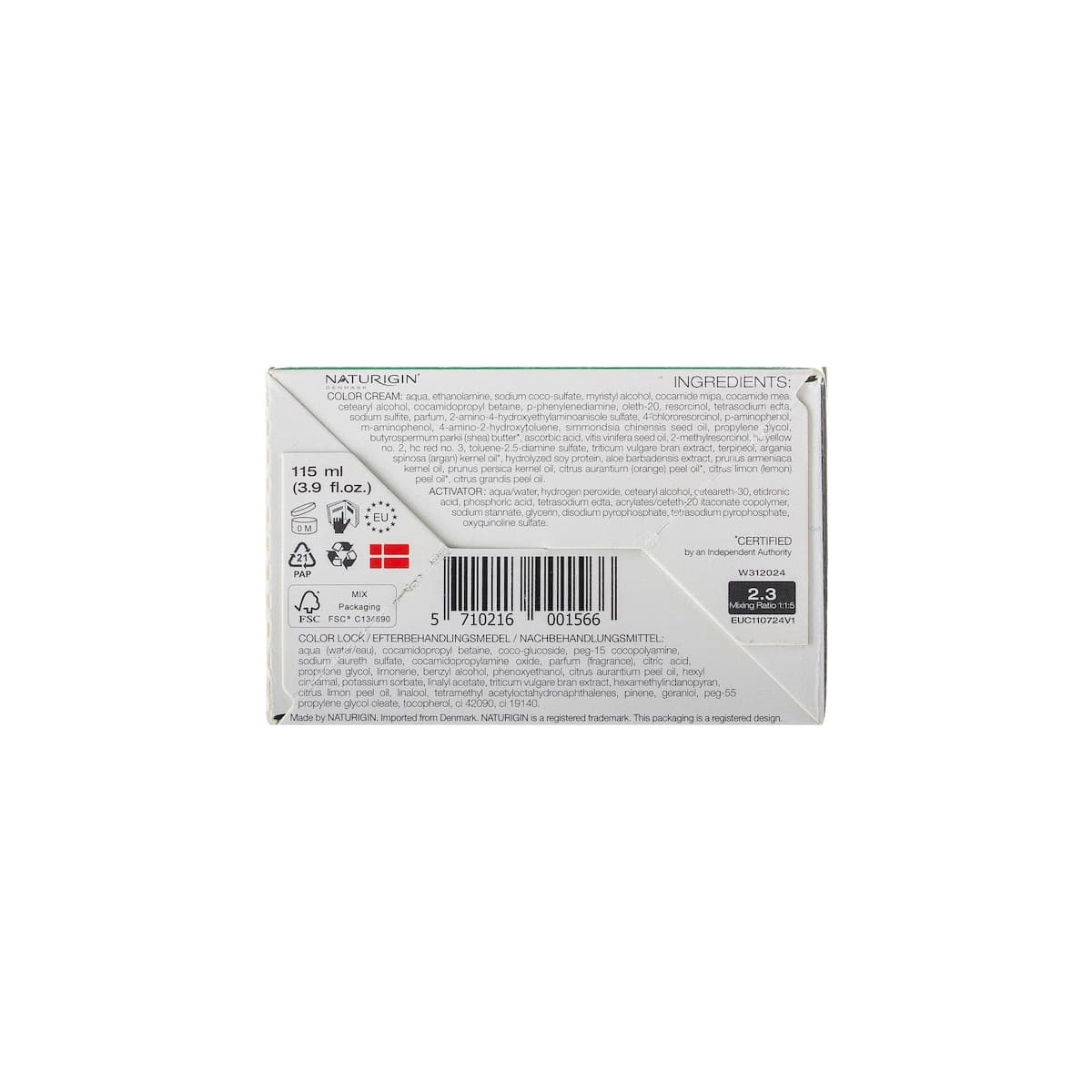 Thumbnail Naturigin 2.3 Ebony Natural Permanent Hair Colour