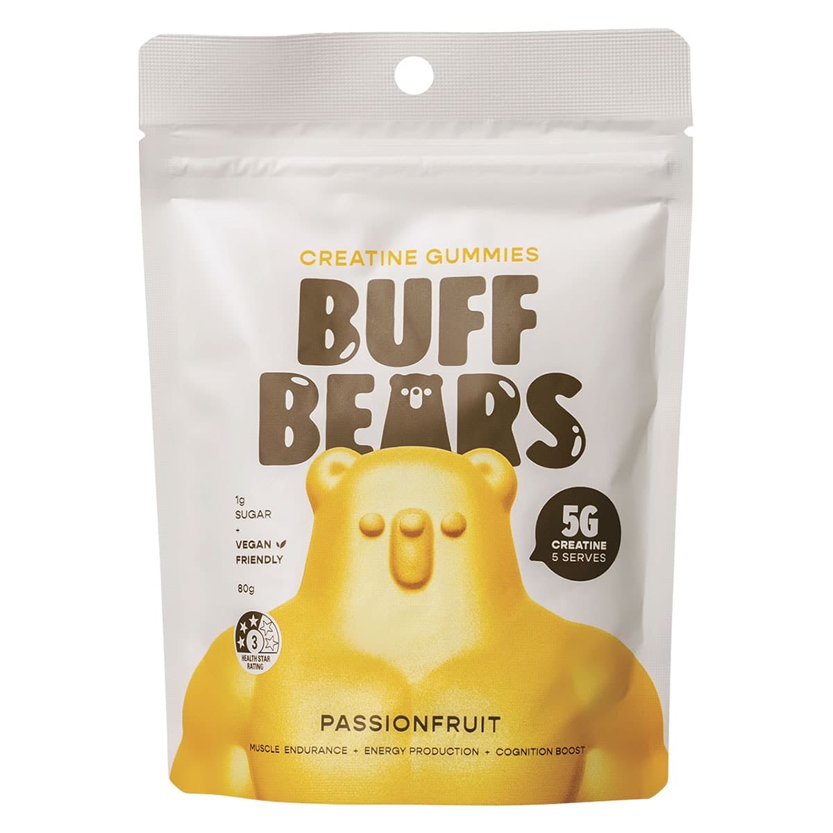 Thumbnail Buff Bears Creatine Gummies Passionfruit 80g