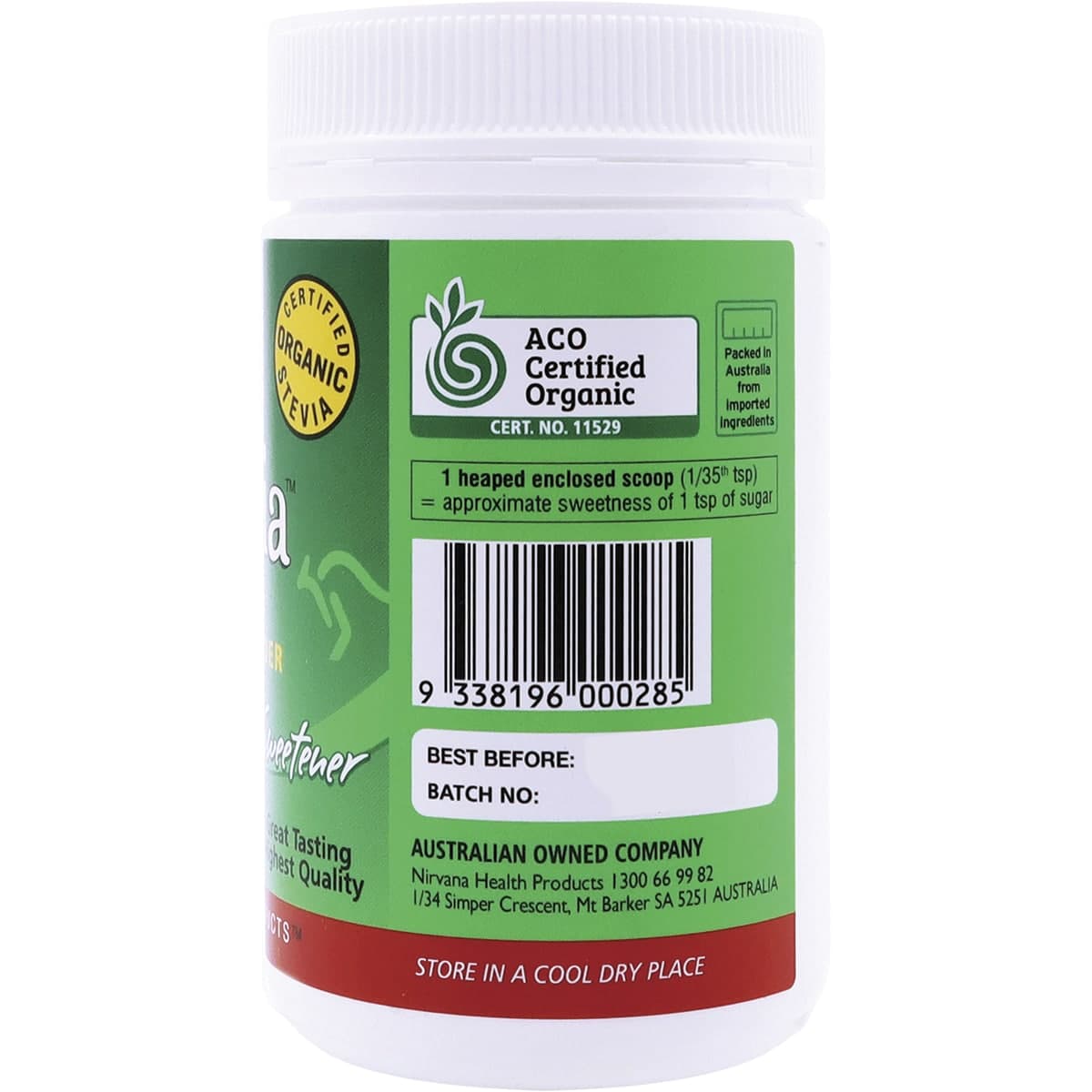 Thumbnail Nirvana Organics Pure Stevia Extract Powder 100g