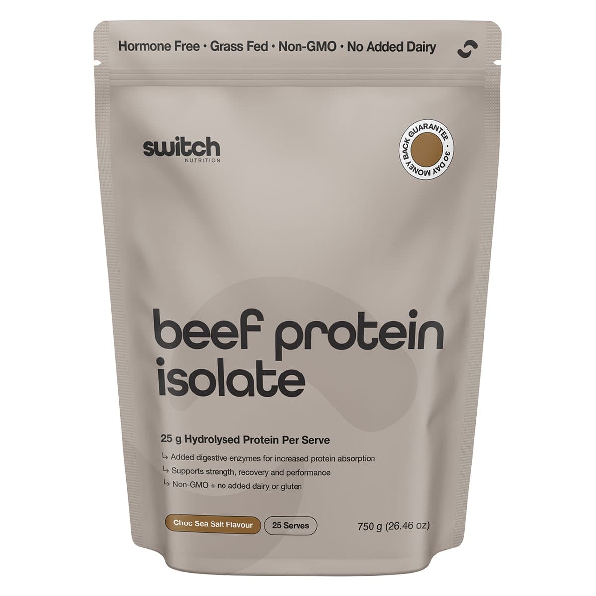 Thumbnail Switch Nutrition Beef Protein Isolate Chocolate Sea Salt 750g