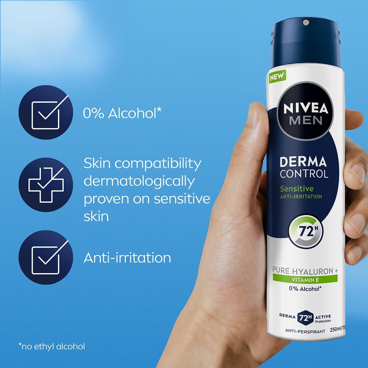 Thumbnail Nivea Men Derma Control Sensitive Anti-Perspirant Aerosol 250ml